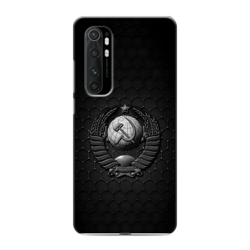 Силиконовый чехол на Xiaomi Mi Note 10 Lite с принтом Герб Флаг СССР Силиконовый чехол на Xiaomi Mi Note 10 Lite с принтом Герб Флаг СССР