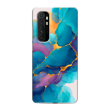 Силиконовый чехол на Xiaomi Mi Note 10 Lite с принтом Мрамор блестки Силиконовый чехол на Xiaomi Mi Note 10 Lite с принтом Мрамор блестки