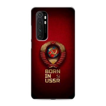 Силиконовый чехол на Xiaomi Mi Note 10 Lite с принтом Флаг Герб СССР Силиконовый чехол на Xiaomi Mi Note 10 Lite с принтом Флаг Герб СССР