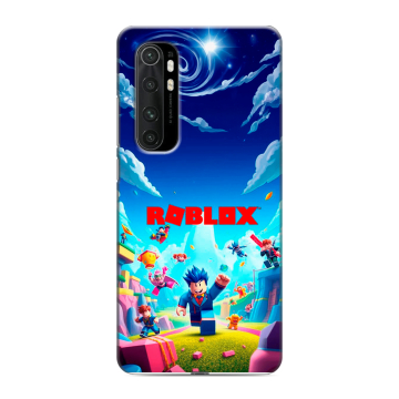 Силиконовый чехол на Xiaomi Mi Note 10 Lite с принтом Roblox Роблокс