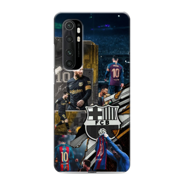 Силиконовый чехол на Xiaomi Mi Note 10 Lite с принтом Messi Barcelona