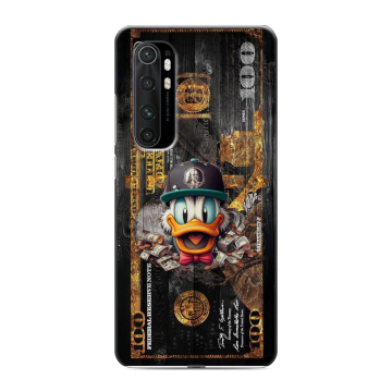 Силиконовый чехол на Xiaomi Mi Note 10 Lite с принтом Дональд Дак Доллар