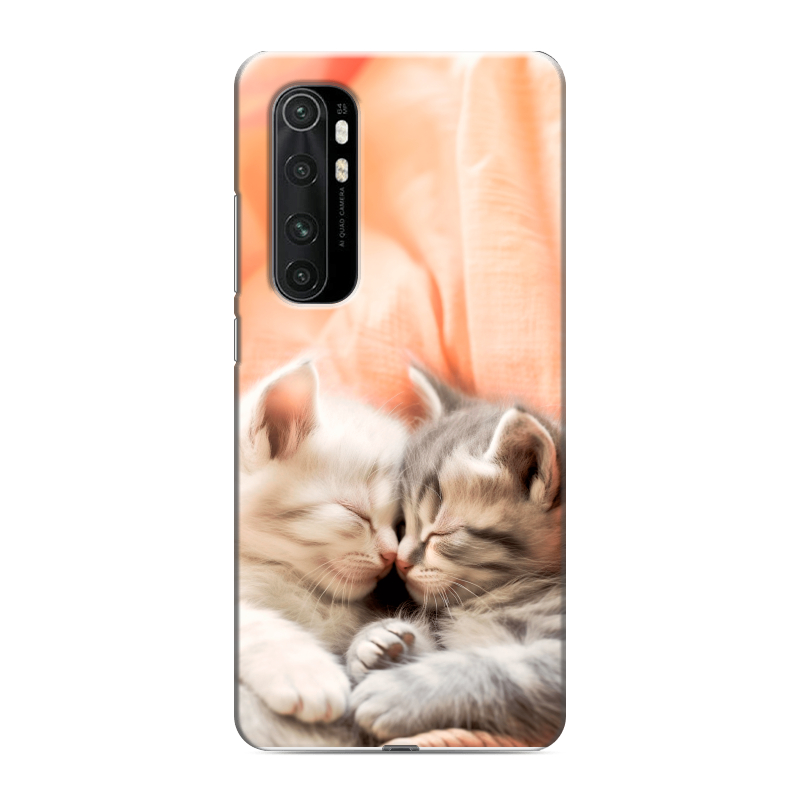 Силиконовый чехол на Xiaomi Mi Note 10 Lite с принтом Котята Силиконовый чехол на Xiaomi Mi Note 10 Lite с принтом Котята