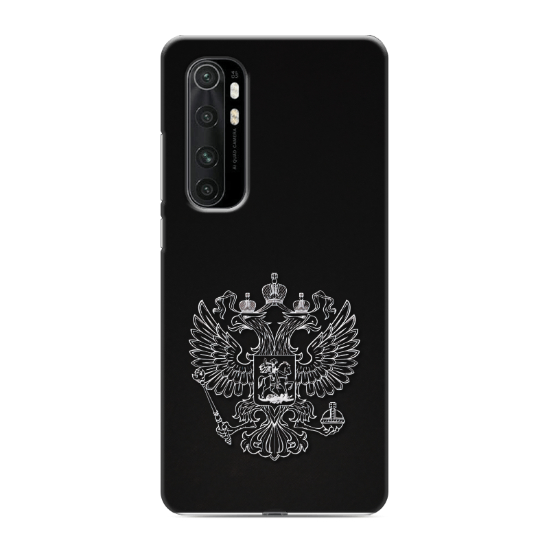 Силиконовый чехол на Xiaomi Mi Note 10 Lite с принтом Герб России Силиконовый чехол на Xiaomi Mi Note 10 Lite с принтом Герб России