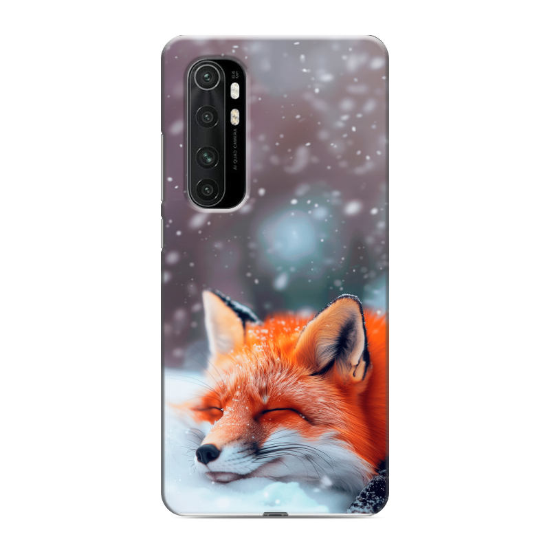 Силиконовый чехол на Xiaomi Mi Note 10 Lite с принтом лиса Силиконовый чехол на Xiaomi Mi Note 10 Lite с принтом лиса