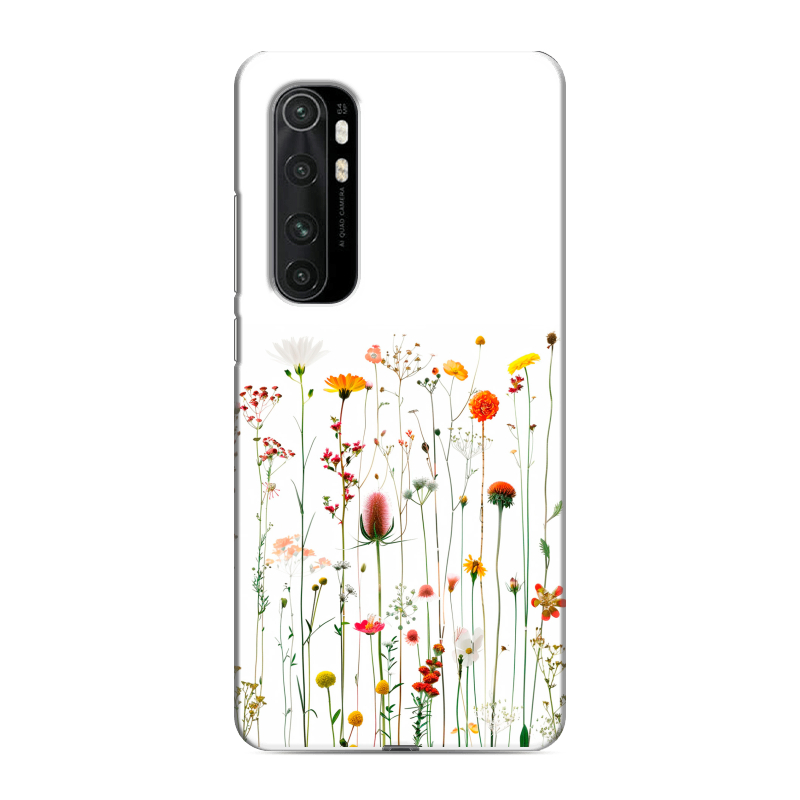 Силиконовый чехол на Xiaomi Mi Note 10 Lite с принтом цветы Силиконовый чехол на Xiaomi Mi Note 10 Lite с принтом цветы