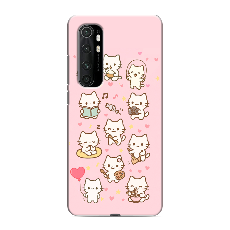 Силиконовый противоударный чехол на Xiaomi Mi Note 10 Lite с принтом Hello Kitty Хелоу Кити Силиконовый противоударный чехол на Xiaomi Mi Note 10 Lite с принтом Hello Kitty Хелоу Кити