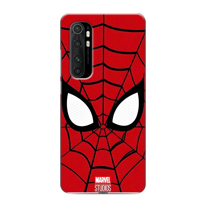 Силиконовый противоударный чехол на Xiaomi Mi Note 10 Lite с принтом человек паук spiderman Силиконовый противоударный чехол на Xiaomi Mi Note 10 Lite с принтом человек паук spiderman