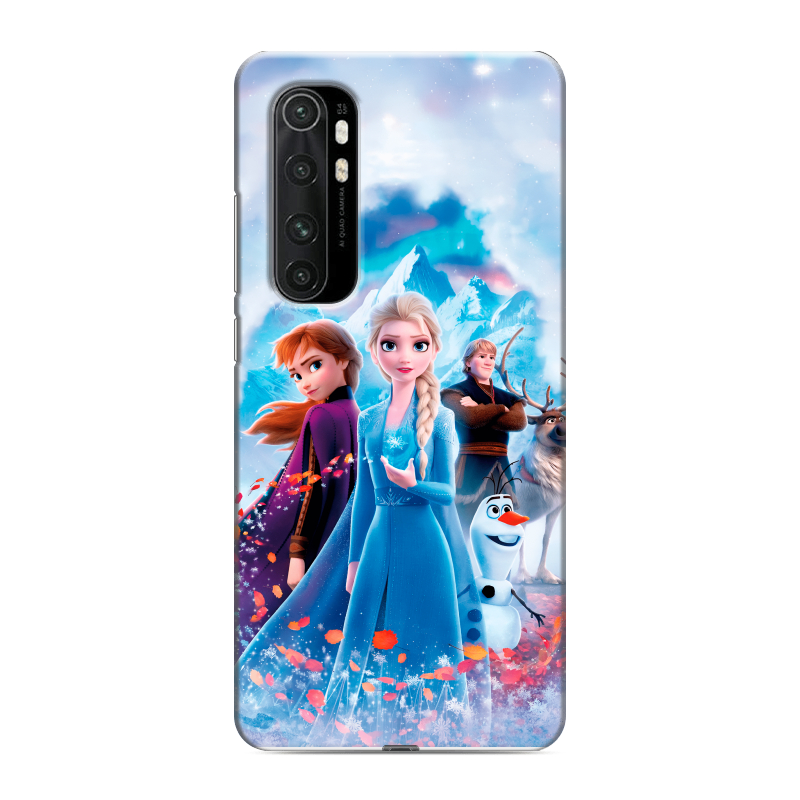 Силиконовый чехол на Xiaomi Mi Note 10 Lite с принтом Холодное сердце Frozen Силиконовый чехол на Xiaomi Mi Note 10 Lite с принтом Холодное сердце Frozen