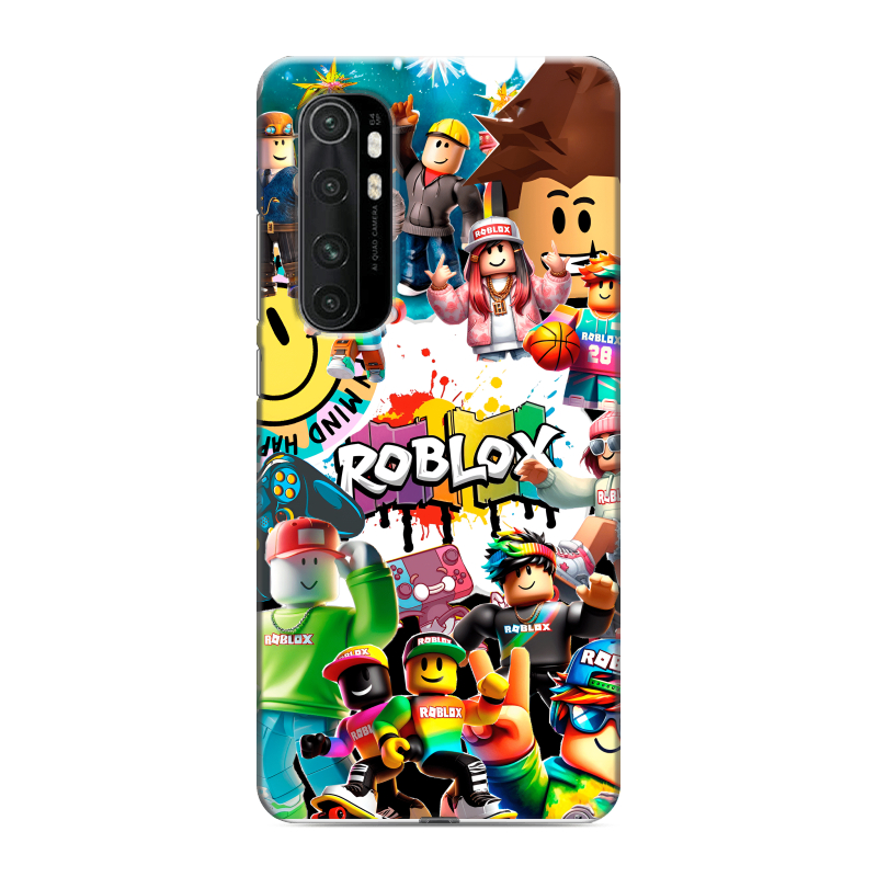 Силиконовый противоударный чехол на Xiaomi Mi Note 10 Lite с принтом Roblox Роблокс Силиконовый противоударный чехол на Xiaomi Mi Note 10 Lite с принтом Roblox Роблокс