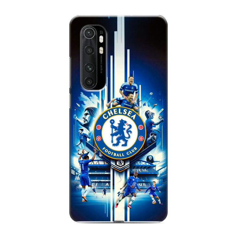 Силиконовый противоударный чехол на Xiaomi Mi Note 10 Lite с принтом Chelsea Челси Силиконовый противоударный чехол на Xiaomi Mi Note 10 Lite с принтом Chelsea Челси
