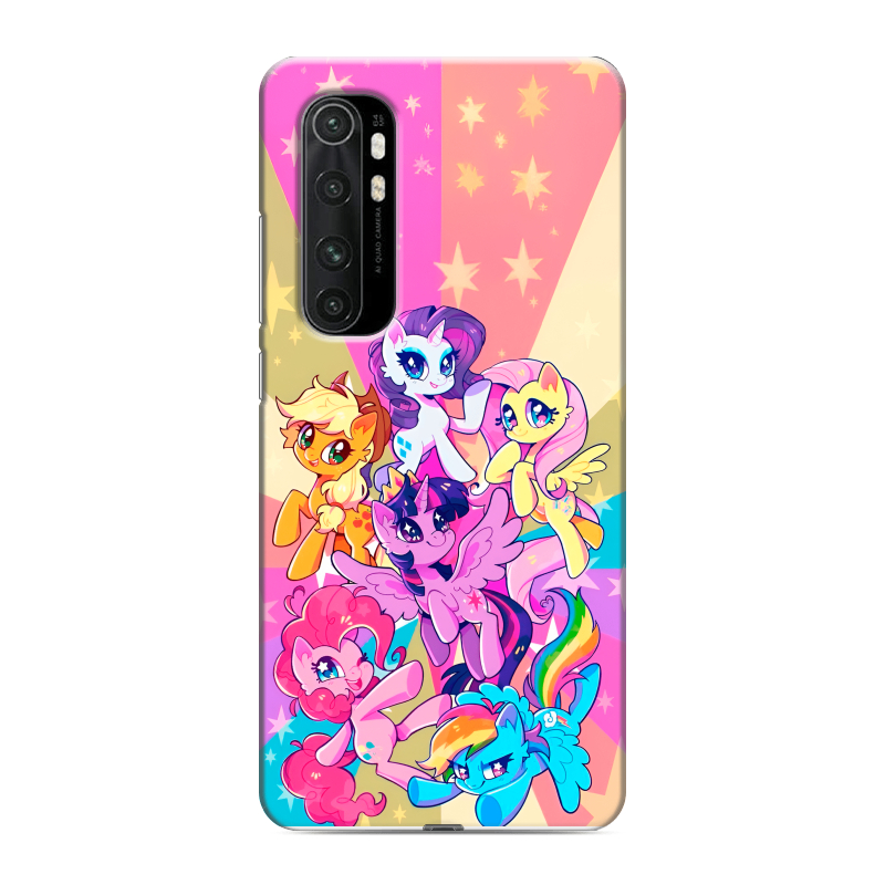 Силиконовый противоударный чехол на Xiaomi Mi Note 10 Lite с принтом My little pony Дружба чудо Силиконовый противоударный чехол на Xiaomi Mi Note 10 Lite с принтом My little pony Дружба чудо