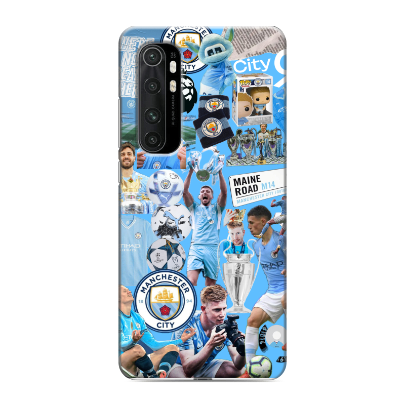 Силиконовый противоударный чехол на Xiaomi Mi Note 10 Lite с принтом Man City Манчестер Сити Силиконовый противоударный чехол на Xiaomi Mi Note 10 Lite с принтом Man City Манчестер Сити