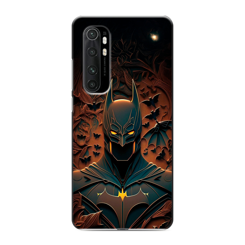 Силиконовый противоударный чехол на Xiaomi Mi Note 10 Lite с принтом Batman Бэтмен Силиконовый противоударный чехол на Xiaomi Mi Note 10 Lite с принтом Batman Бэтмен