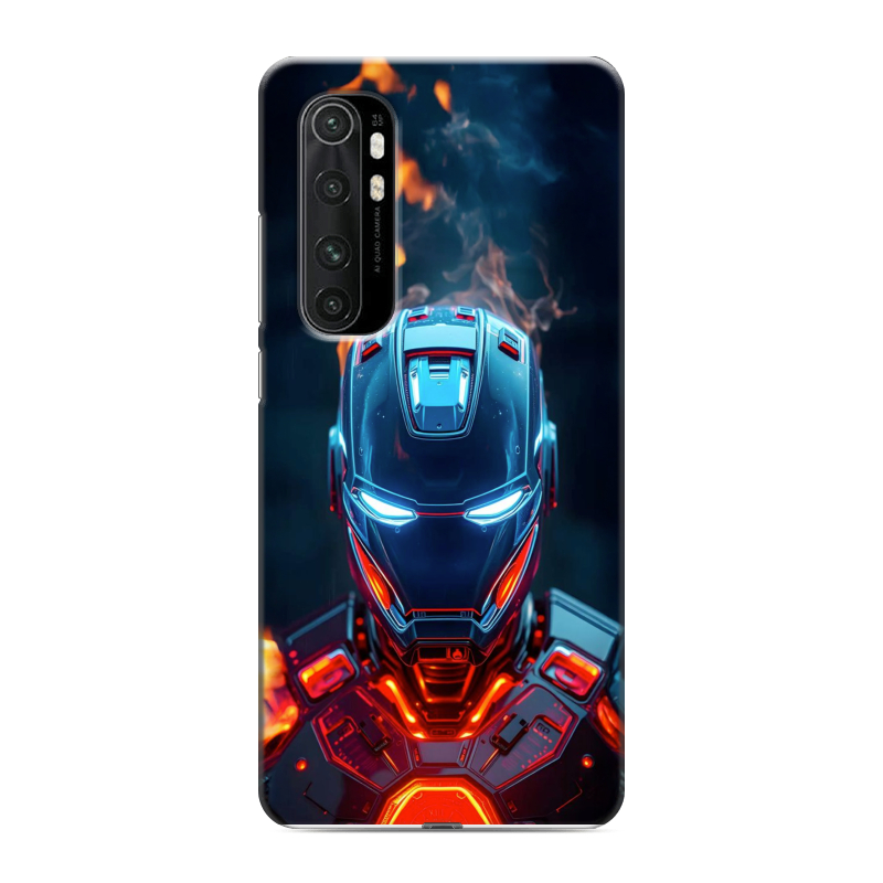 Силиконовый чехол на Xiaomi Mi Note 10 Lite с принтом IronMan Железный человек Силиконовый чехол на Xiaomi Mi Note 10 Lite с принтом IronMan Железный человек