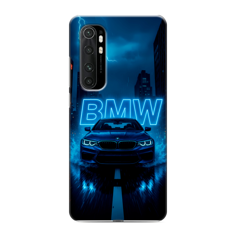 Силиконовый противоударный чехол на Xiaomi Mi Note 10 Lite с принтом BMW БМВ Силиконовый противоударный чехол на Xiaomi Mi Note 10 Lite с принтом BMW БМВ