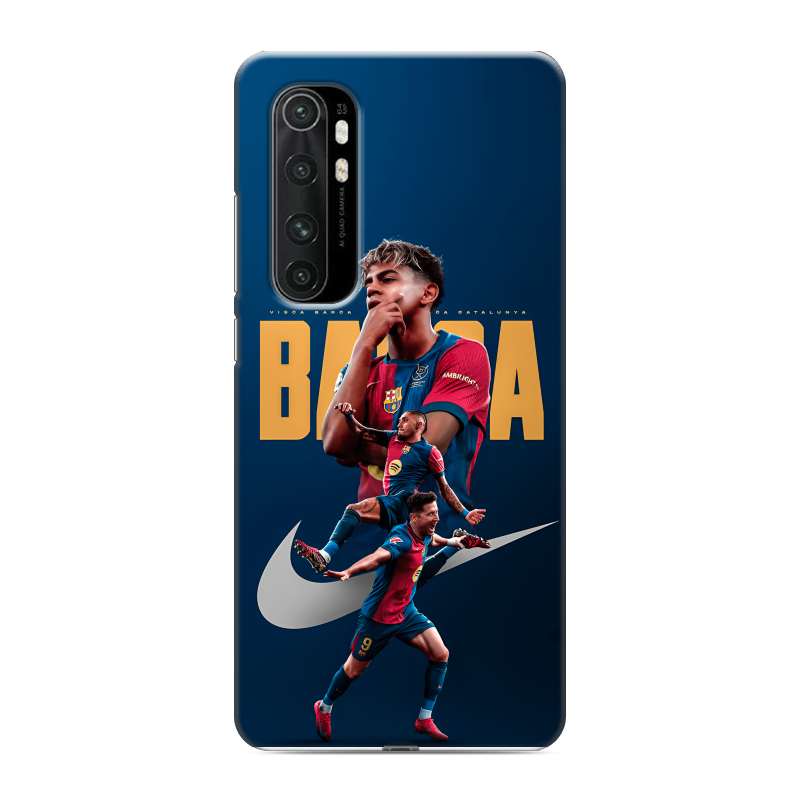 Силиконовый противоударный чехол на Xiaomi Mi Note 10 Lite с принтом Барселона Barca Yamal Силиконовый противоударный чехол на Xiaomi Mi Note 10 Lite с принтом Барселона Barca Yamal