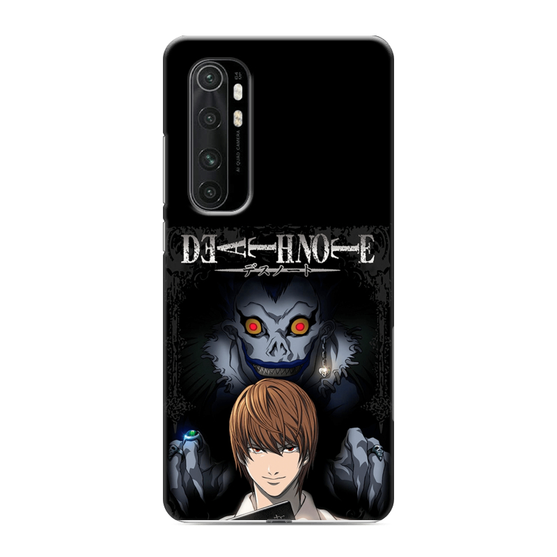 Силиконовый чехол на Xiaomi Mi Note 10 Lite с принтом Death note Тетрадь смерти Силиконовый чехол на Xiaomi Mi Note 10 Lite с принтом Death note Тетрадь смерти