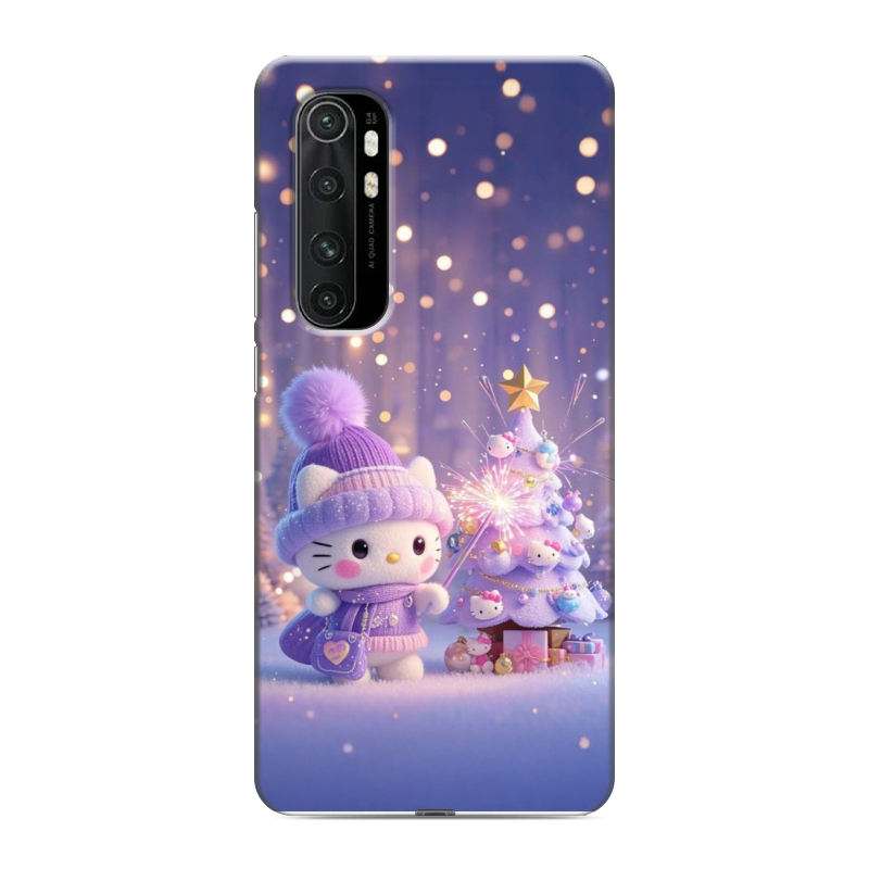 Силиконовый противоударный чехол на Xiaomi Mi Note 10 Lite с принтом Новый год Силиконовый противоударный чехол на Xiaomi Mi Note 10 Lite с принтом Новый год