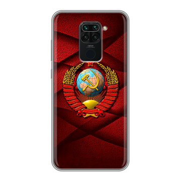 Силиконовый чехол на Xiaomi RedMi Note 9 с принтом Герб СССР Силиконовый чехол на Xiaomi RedMi Note 9 с принтом Герб СССР