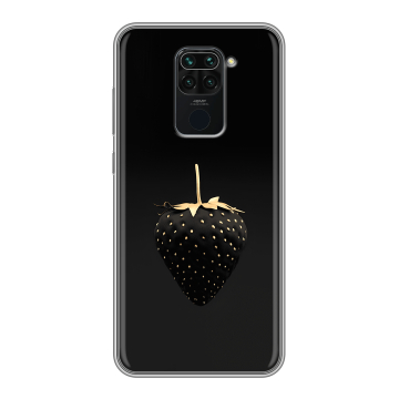 Силиконовый чехол на Xiaomi RedMi Note 9 с принтом Черная клубника Силиконовый чехол на Xiaomi RedMi Note 9 с принтом Черная клубника