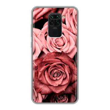 Силиконовый чехол на Xiaomi RedMi Note 9 с принтом Цветы розы Силиконовый чехол на Xiaomi RedMi Note 9 с принтом Цветы розы