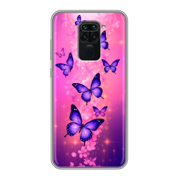 Силиконовый чехол на Xiaomi RedMi Note 9 с принтом Бабочки Силиконовый чехол на Xiaomi RedMi Note 9 с принтом Бабочки