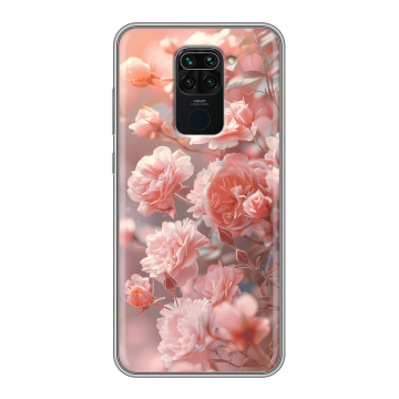 Силиконовый чехол на Xiaomi RedMi Note 9 с принтом Розовые розы Силиконовый чехол на Xiaomi RedMi Note 9 с принтом Розовые розы