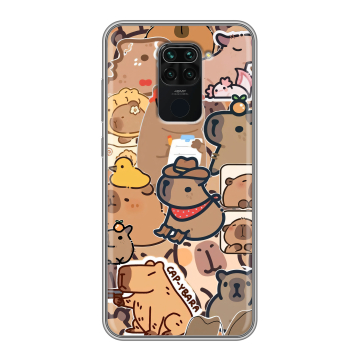 Силиконовый чехол на Xiaomi RedMi Note 9 с принтом капибара