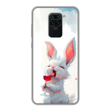 Силиконовый чехол на Xiaomi RedMi Note 9 с принтом кролик зайчик Силиконовый чехол на Xiaomi RedMi Note 9 с принтом кролик зайчик