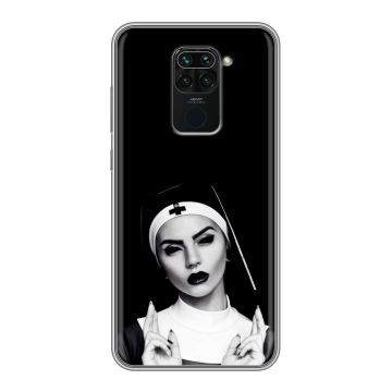 Силиконовый чехол на Xiaomi RedMi Note 9 с принтом монашка