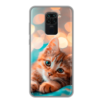 Силиконовый чехол на Xiaomi RedMi Note 9 с принтом котик Силиконовый чехол на Xiaomi RedMi Note 9 с принтом котик