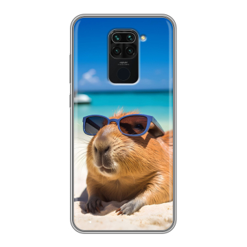 Силиконовый чехол на Xiaomi RedMi Note 9 с принтом Капибара Силиконовый чехол на Xiaomi RedMi Note 9 с принтом Капибара
