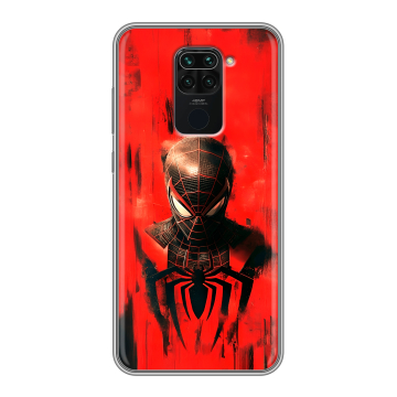Силиконовый чехол на Xiaomi RedMi Note 9 с принтом человек паук spiderman Силиконовый чехол на Xiaomi RedMi Note 9 с принтом человек паук spiderman
