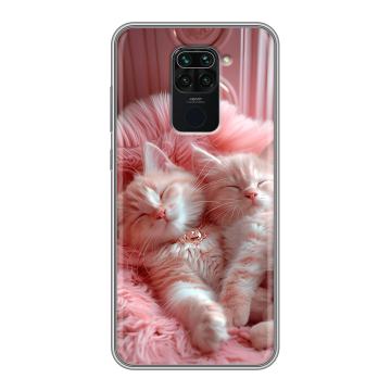 Силиконовый чехол на Xiaomi RedMi Note 9 с принтом котята котики