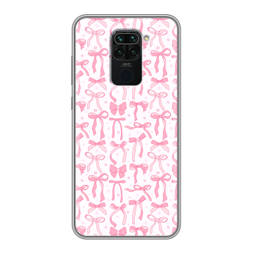 Силиконовый чехол на Xiaomi RedMi Note 9 с принтом Розовые бантики