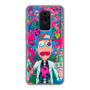 Силиконовый чехол на Xiaomi RedMi Note 9 с принтом Рик и Морти Rick Morty Силиконовый чехол на Xiaomi RedMi Note 9 с принтом Рик и Морти Rick Morty