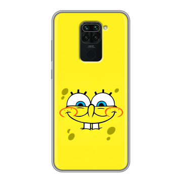 Силиконовый чехол на Xiaomi RedMi Note 9 с принтом спанчбоб спанч боб