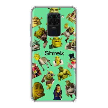 Силиконовый чехол на Xiaomi RedMi Note 9 с принтом Шрек Shrek