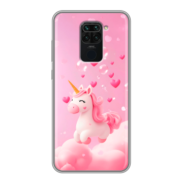 Силиконовый чехол на Xiaomi RedMi Note 9 с принтом Единорог Силиконовый чехол на Xiaomi RedMi Note 9 с принтом Единорог