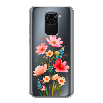 Силиконовый чехол на Xiaomi RedMi Note 9 с принтом Цветы