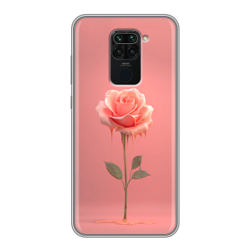 Силиконовый чехол на Xiaomi RedMi Note 9 с принтом Розовая роза