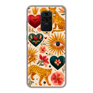 Силиконовый чехол на Xiaomi RedMi Note 9 с принтом Модный принт