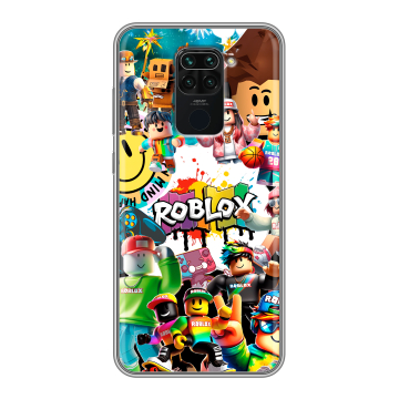 Силиконовый чехол на Xiaomi RedMi Note 9 с принтом Roblox Роблокс