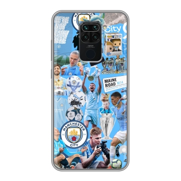 Силиконовый чехол на Xiaomi RedMi Note 9 с принтом Man City Манчестер Сити
