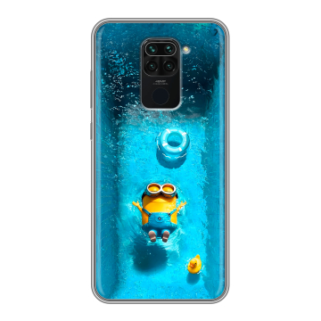 Силиконовый чехол на Xiaomi RedMi Note 9 с принтом Миньоны