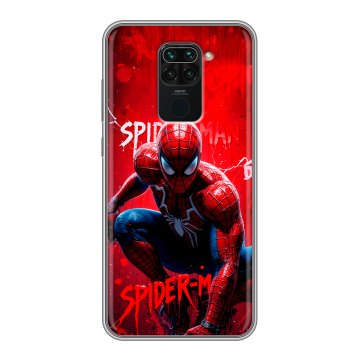 Силиконовый чехол на Xiaomi RedMi Note 9 с принтом Spiderman Человек паук
