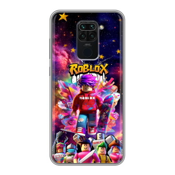 Силиконовый чехол на Xiaomi RedMi Note 9 с принтом Roblox Роблокс