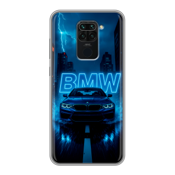 Силиконовый чехол на Xiaomi RedMi Note 9 с принтом BMW БМВ Силиконовый чехол на Xiaomi RedMi Note 9 с принтом BMW БМВ