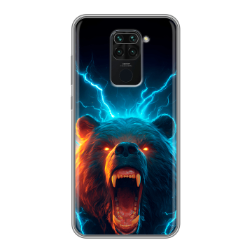 Силиконовый чехол на Xiaomi RedMi Note 9 с принтом Медведь
